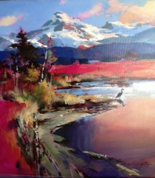 brent-heighton-36x36-heron-and-blueberrie-bushes